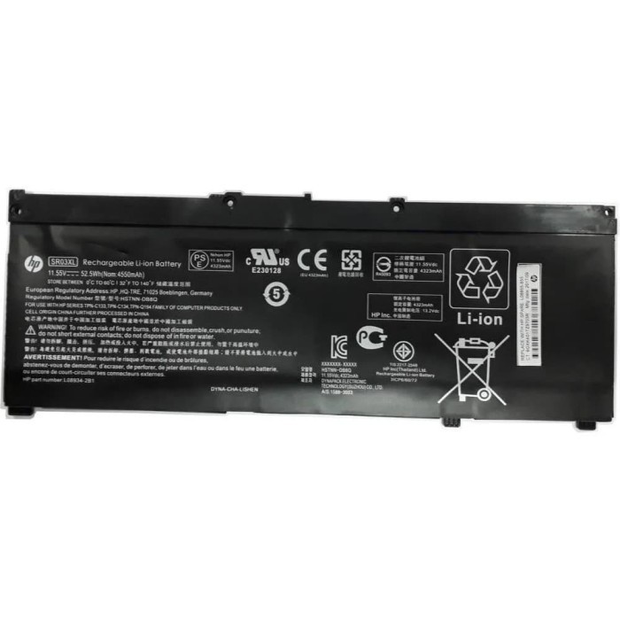 Baterai Battery Original HP Pavilion 15 15-CX0055TX TPN-C133 SR03XL