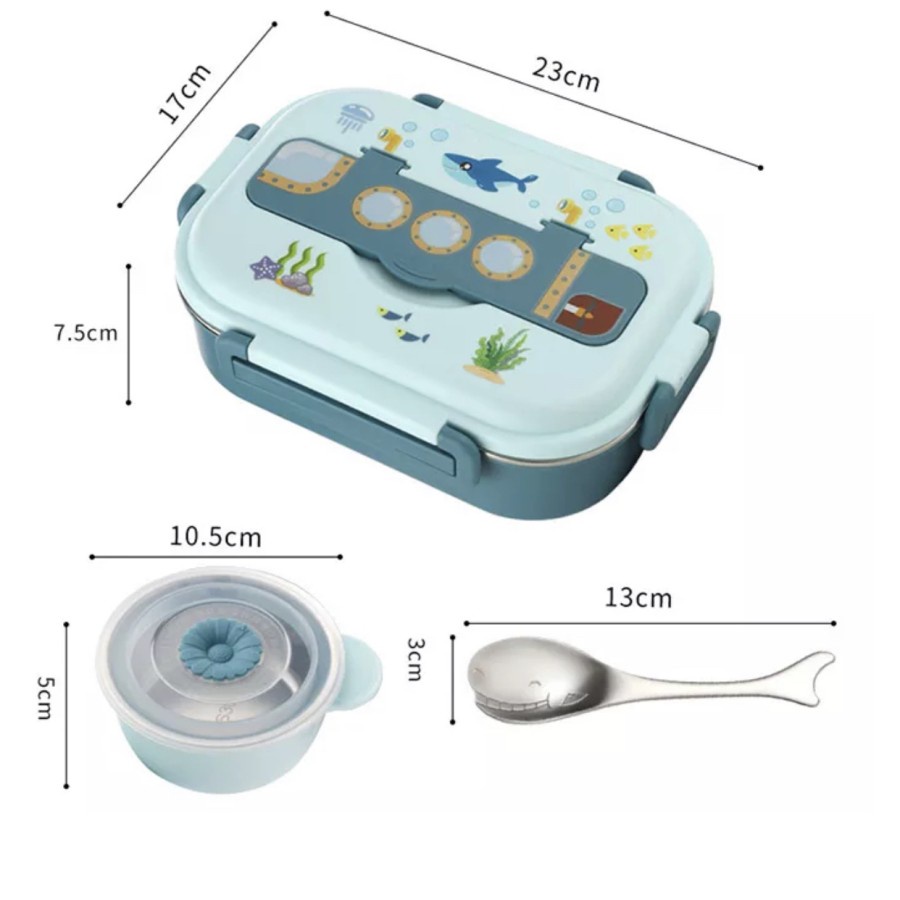 Duo Ladies Kotak bekal makan anak bento lunch box stainless steel
