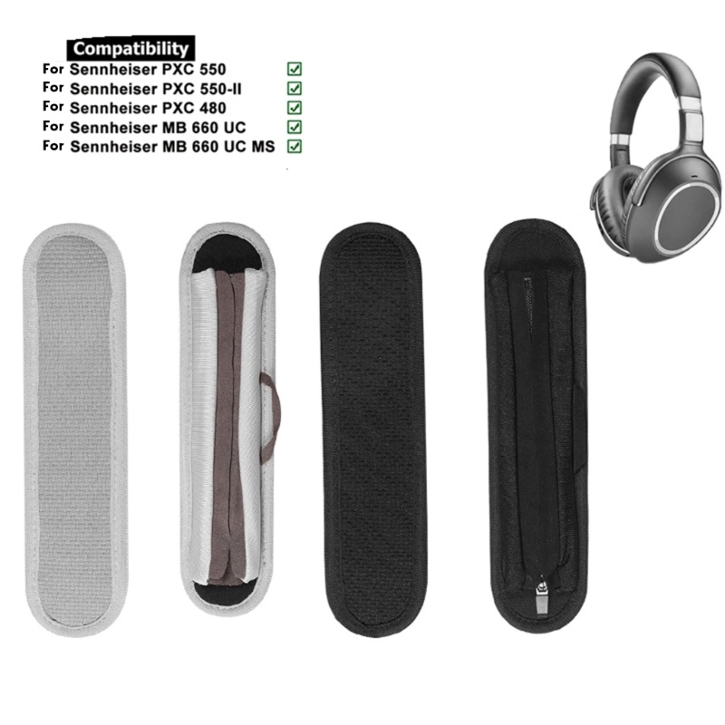 Bt Headphone Cloth Protector Zipper Headband Cover Untuk PXC550 PXC480 MB660 Pelindung Headphone Headband Loop Cover