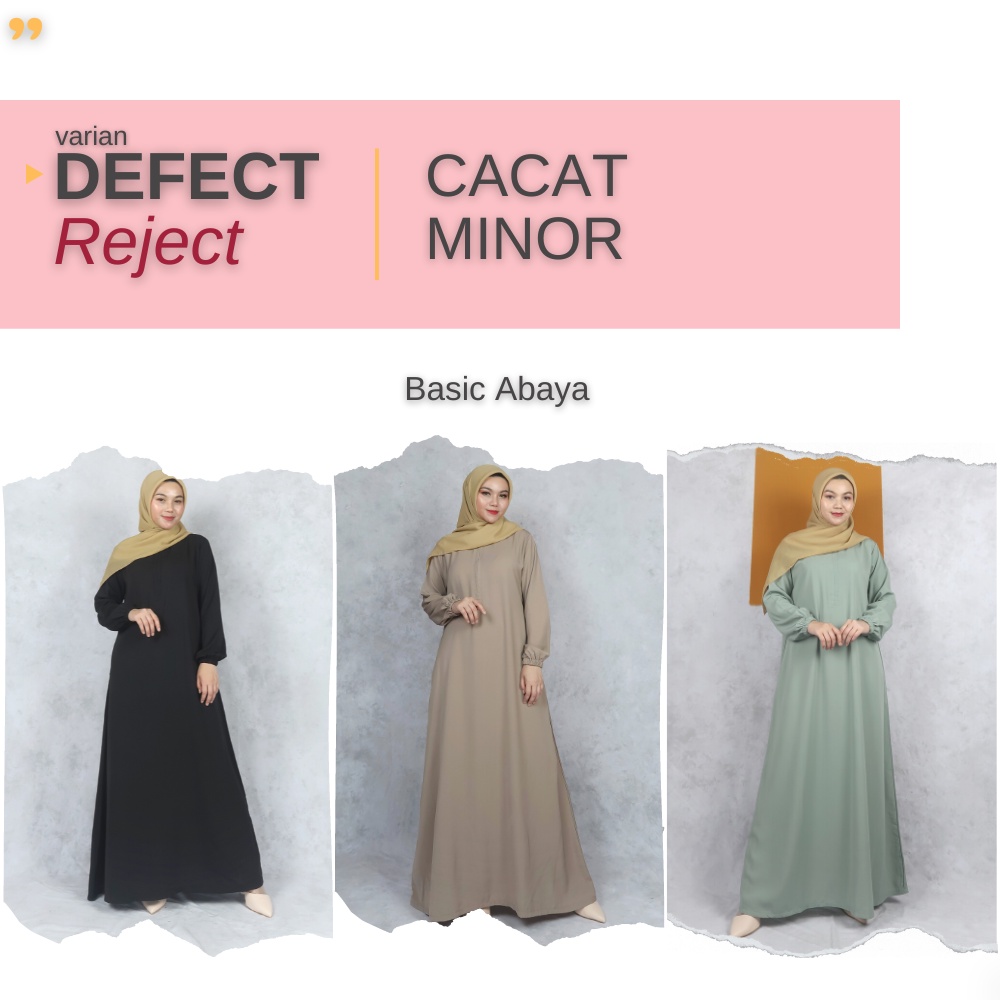 DEFECT Basic Abaya Reject Gamis Sedikit Cacat