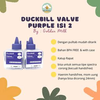 DUCKBILL VALVE UNGU isi 2 BY GOLDEN MILK WITH PULL TAB/ pull tab / dengan tarikan / spectra / bpa free