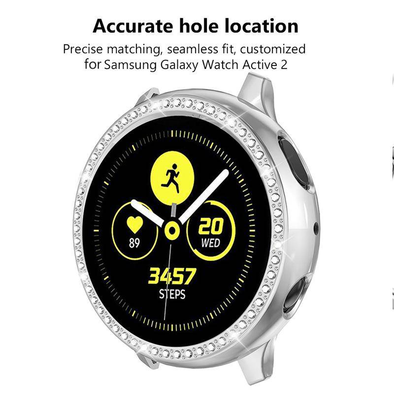 Diamond Casing Pelindung Layar PC Untuk Samsung Galaxy Watch Active2 40mm 44mm Bumper Tipis Shell Cover For Galaxy Watch Active2