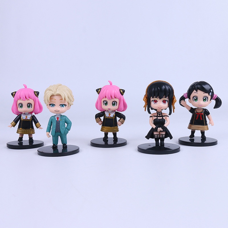 6pcs / set Mainan Action Figure Model Anime SPY X FAMILY Loid Yor Anya Forger Chimera Bahan PVC Untuk Koleksi