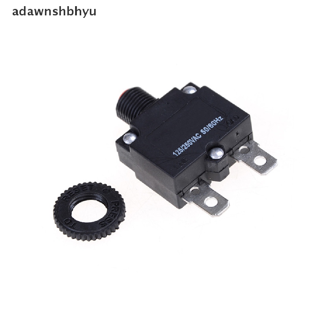 Adawnshbhyu 125/250VAC 15A Switch Push Reset Button Pemutus Arus Overload ProtectorPush Reset Tombol ID