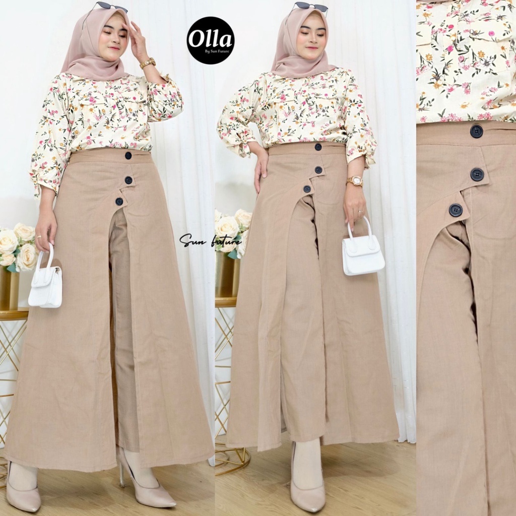 DISKON CELANA ROK CARLOK BAWAHAN KULOT WANITA FASHION MUSLIM KATUN SUPERNOVA TERLARIS