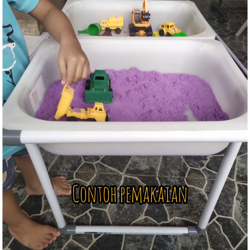 Amahrip 1 Set Rangka Meja abu dan trofast play sensory anak