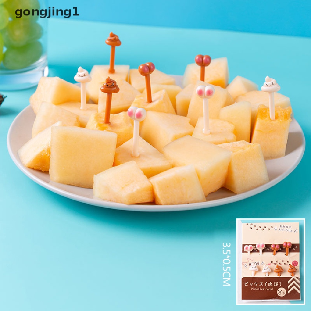 Ggg Kartun Buah Garpu Set Melintir Pesta Prasmanan Dessert Makanan Cocktail Sandwich Stick ID