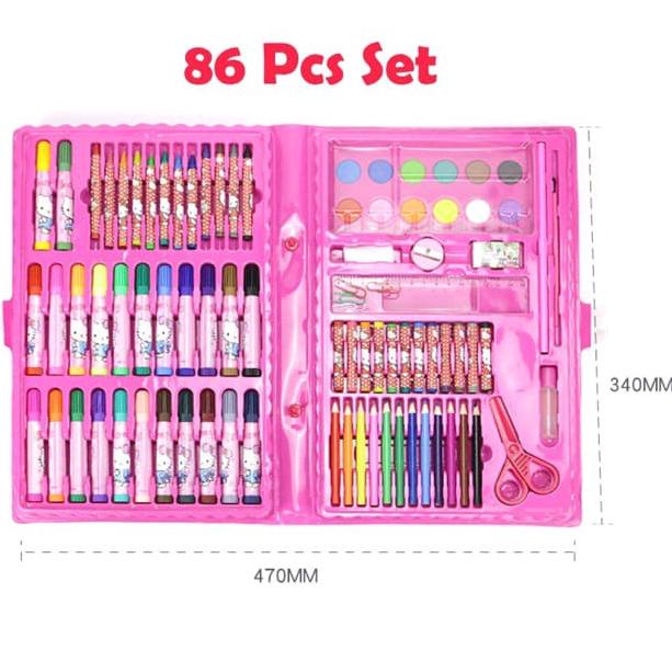 

(P(41☛) Crayon Anak Lengkap dengan Pensil Warna dan Cat Air 86pcs 1 Set Cryon amanah