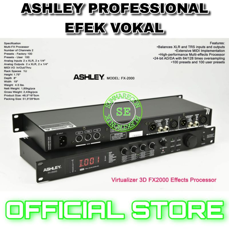 efek vocal ashley original fx2000 effect vocal