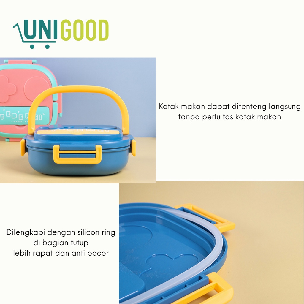 UNIGOOD - Lunch Box Stainless Kotak Makan Bekal Anak Bento Set