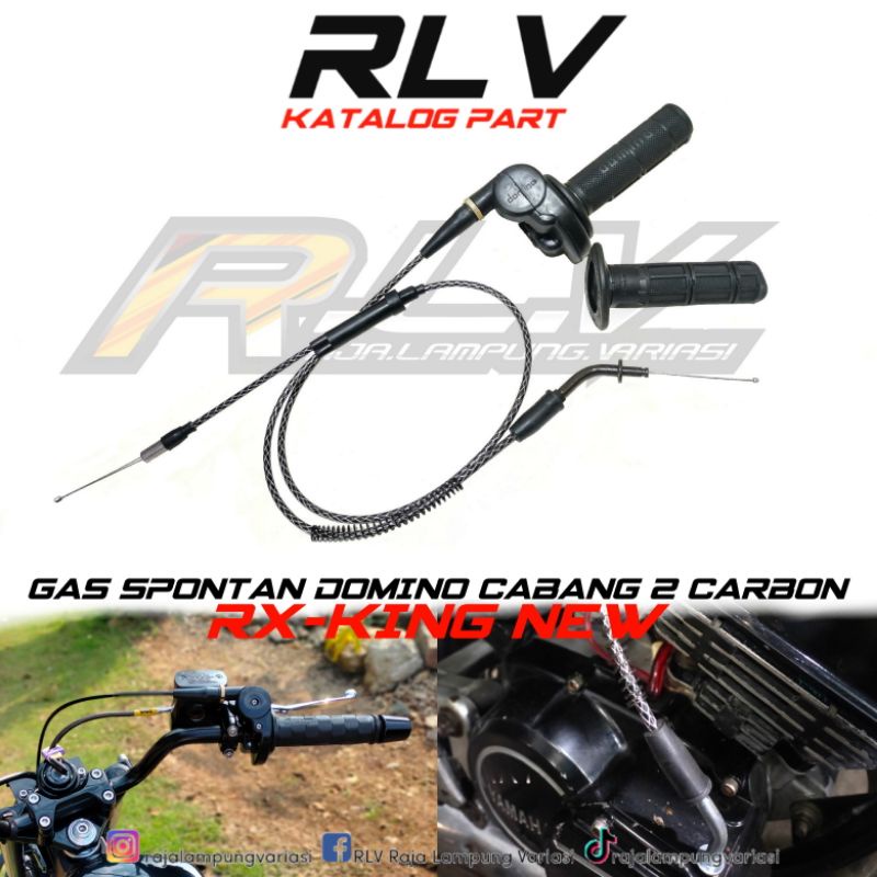 GAS SPONTAN RX KING DOMINO CARBON CABANG 2 | KABEL GAS SPONTAN | TALI GAS RXK RXKING