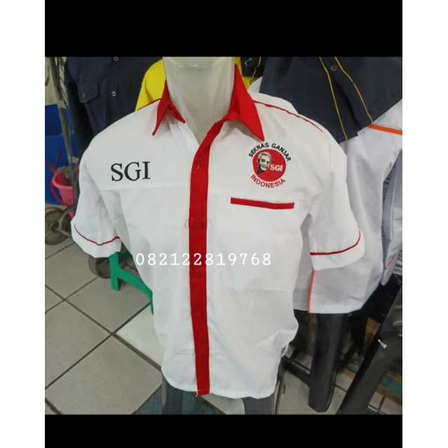 kemeja custom bordir logo dan tulisan
