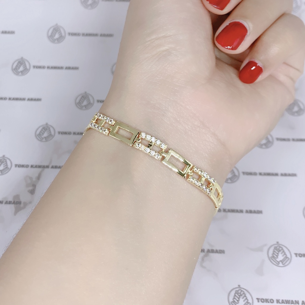 Xuping Gold Gelang Tangan Model Rantai Dubai Perhiasan Wanita *39