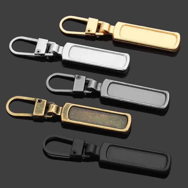 Tas Koper Turun Jaket Zipper Slider Zipper Slider Kepala Resleting Repair Kit Kerajinan Logam Jahit Diy Pengganti Zipper Pull Tab Detachable Universal Zipper Pullers