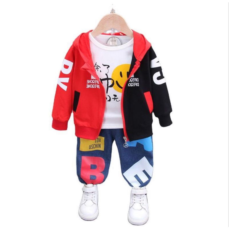 Setelan 3 in 1 anak laki laki alak korea street style usia 1-5 tahun pakaian anak laki laki baju anak setelan anak laki laki