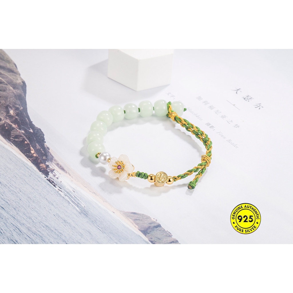 Begonia Tali Gendong Hetian Gelang Giok Wanita U1493