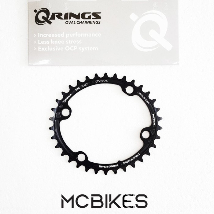 ROTOR CHAINRING OVAL QRINGS BCD110X4 - 34T