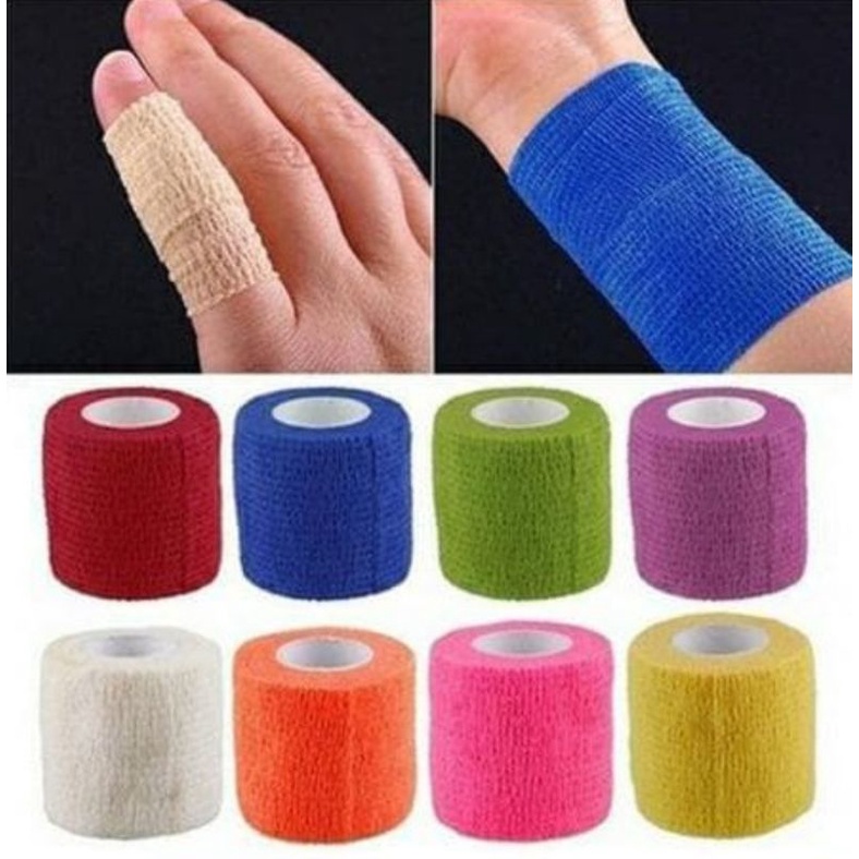 FINGER TAPE / WRIST TAPE PERBAN ELASTIS TAPPING OLAHRAGA 5 CM X 4.5 M FUTSAL SEPAKBOLA TENIS