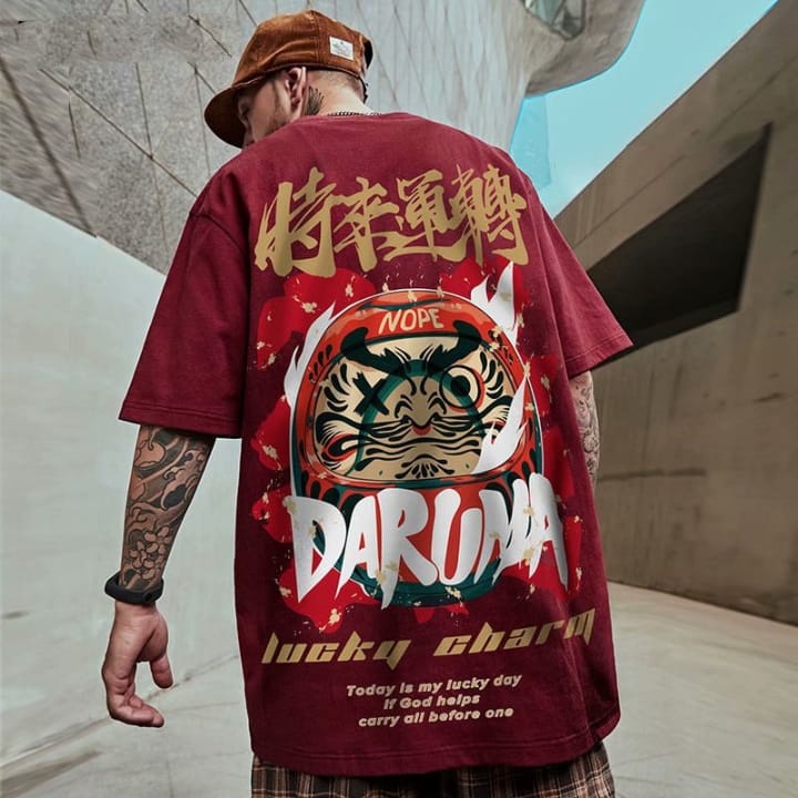 T-Shirt DARUMA Kaos Pria Wanita Baju UNISEX Bahan Katun 24's Ukuran S M L XL XXL XXXL