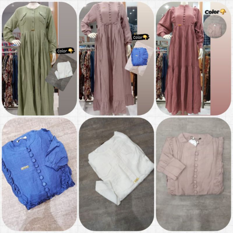 Gamis Frilla/Baju Muslim Wanita/Frilla Colection