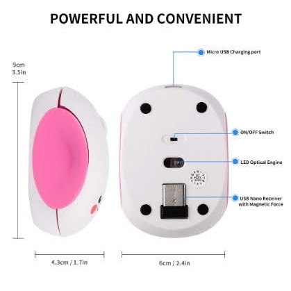 Mouse Wireless MWR110 Rechargeable GB/T 26245-2010 - 50067