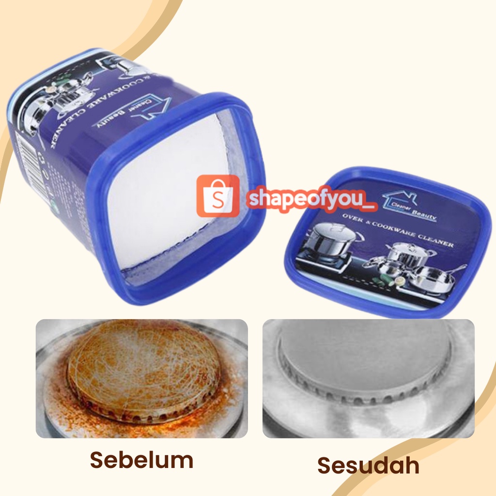 Korean Cleaner Beauty Krim Cream Pembersih Cookware Kerak Kotoran Stainless Steel Panci Teflon Noda Gosong Hangus Kran Wastafel