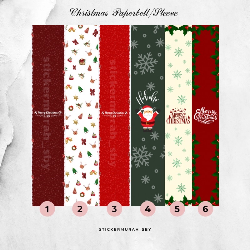 

Paper Belt Christmas / Sleeve / paperbelt Segel Hampers Natal / Souvenir