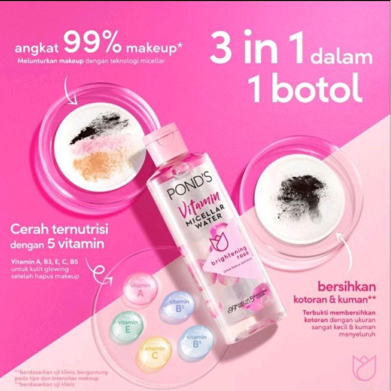 POND'S Vitamin Micellar Water | Ponds Micellae Rose