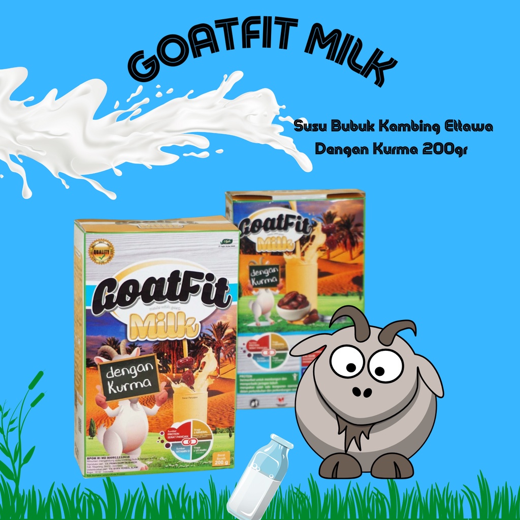 

Goatfit Susu Kurma Susu Kambing Etawa 200 Gr | Etawaku Platinum 3x Atasi Masalah Pernafasan - Susu Kambing Bubuk Provit Etawa