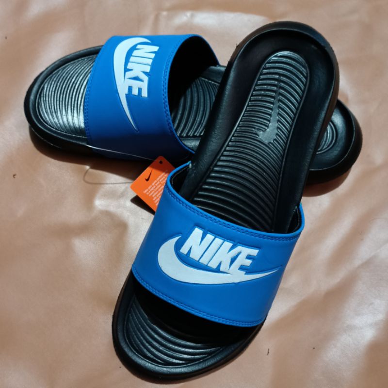 Sandal pria selop big size jumbo black blue , sandal pria ukuran besar  sandal flip flop pria jumbo 