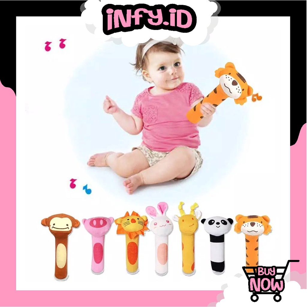 INFY - R579 Mainan Tangan Bayi Bunyi Baby Hand Rattle Toy Stick