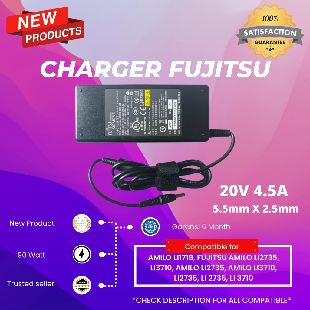 ADAPTOR Charger Laptop FUJITSU 20V 4.5A