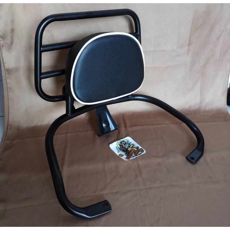 Backrack exotik sprint Primavera /  aksesoris sepeda motor listrik V7 Hitam Chrome