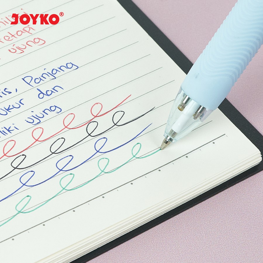 Pen Cetek Pulpen Ballpoint Joyko Quaco Pastel BP-348 4 warna 0.7mm