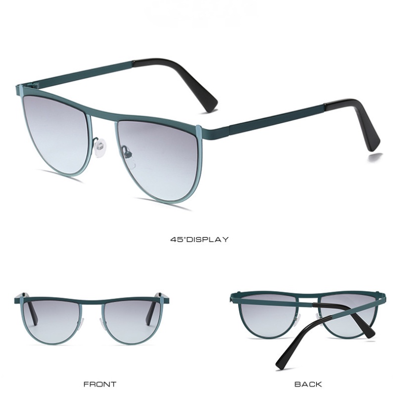 Kacamata Baja Kepribadian Untuk Wanita Pria Setengah Bulat Eyewear UV Protection