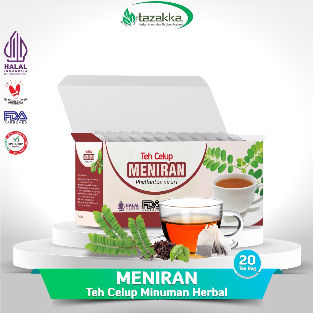 

Minuman Herbal Teh Celup MENIRAN Tazakka | Minuman Herbal daya tahan tubuh HALAL