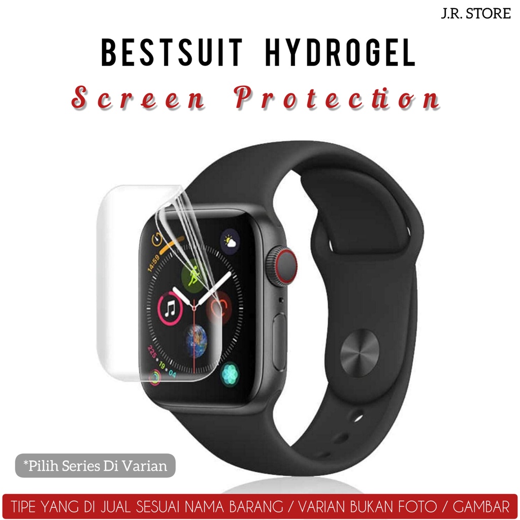 BESTSUIT HYDROGEL anti gores APPLE WATCH ULTRA 49mm / APPLE WATCH SERI 8 / SERI 7 / SERI 6 / SERI 5 / SERI 4 / SERI 3 / SERI 2 / SERI SE (Gen2 &amp; Gen1) / SIZE 45mm / 41mm / 44mm / 40mm / 42mm / 38mm ANTI GORES APPLE WATCH