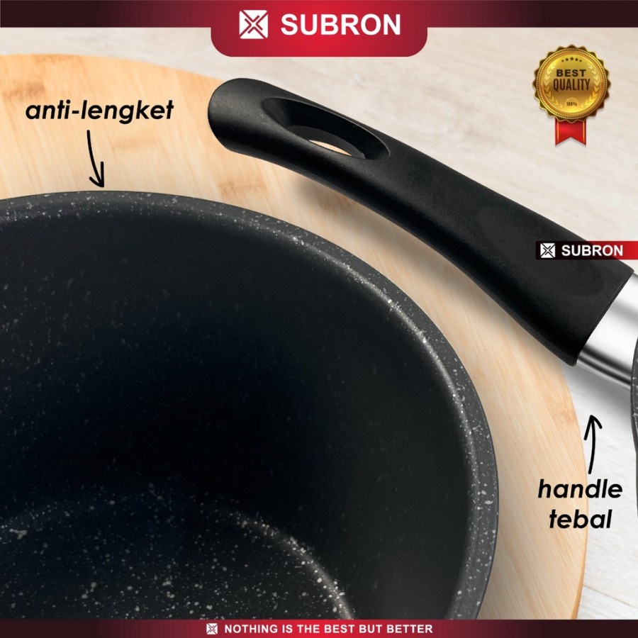 Panci Susu Milk Pot Medical Stone Anti Lengket Non Stick - SUBRON