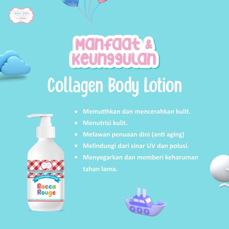 (BPOM) AHA BODY WASH|COLLAGEN BODY LOTION WHITENING BY YEPPU YEPPU BY CINGU KIYOWO