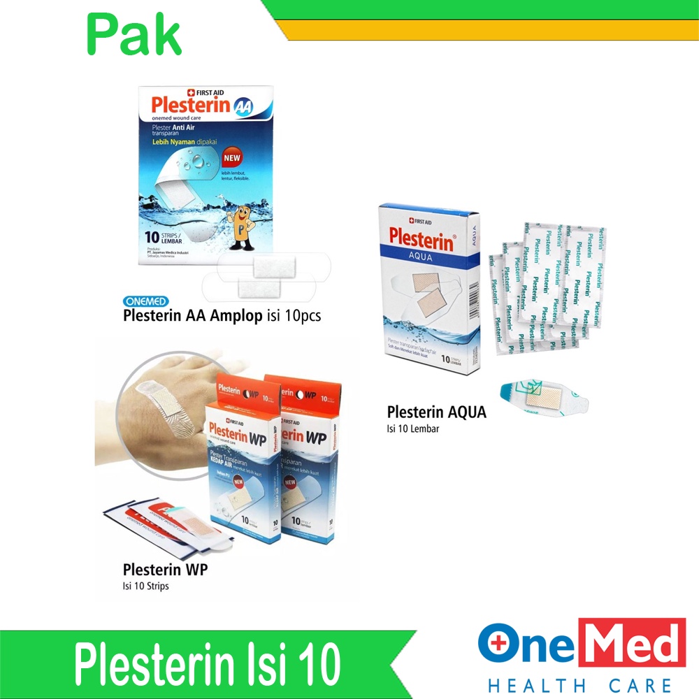 Jual Plesterin Isi Lembar Wp Aa Aqua Plester Luka Transparan Anti Air Onemed Shopee