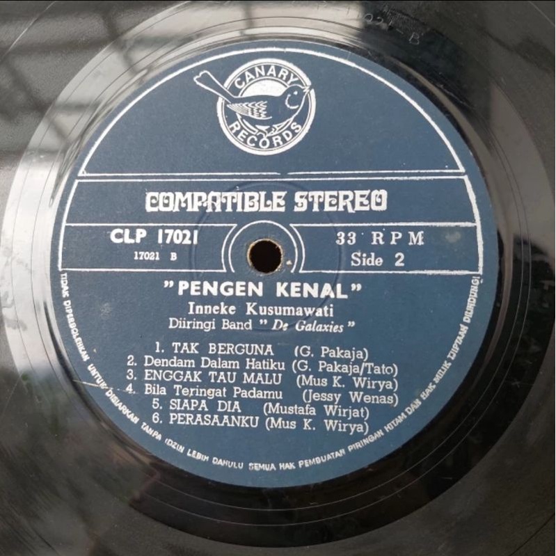 Vinyl Piringan Hitam 12 inch Inneke Kusumawati-Pengen Kenal