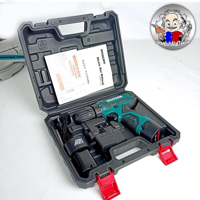 FX767 Bor Baterai MODERN 12V Cas Cordless M-12V 2 Batrai