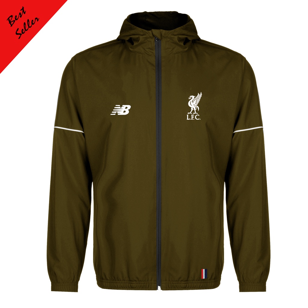 Jaket Parasut Wateroof Pria Logo Liverpool Bahan Katun Asli / jaket Windproof Original / Jacket Terl