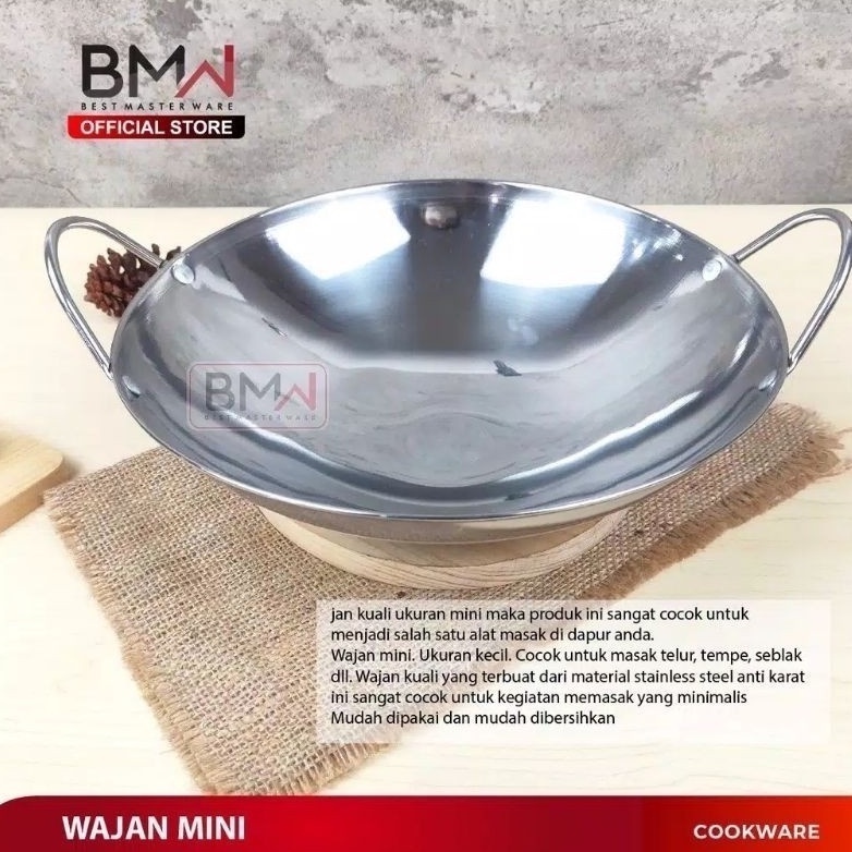 Wajan / Kuali Mini Stainless Anti Karat &amp; Anti Lengket  Kualitas Terbaik