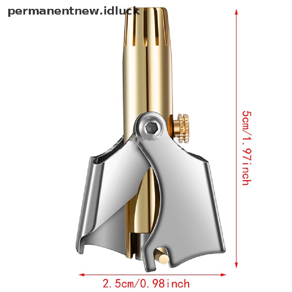 [luckypermanentnew] Alat Cukur Hidung Untuk Pria Stainless Steel Manual Trimmer Washable Portable Nose Ear Hair Trimmer [ID]