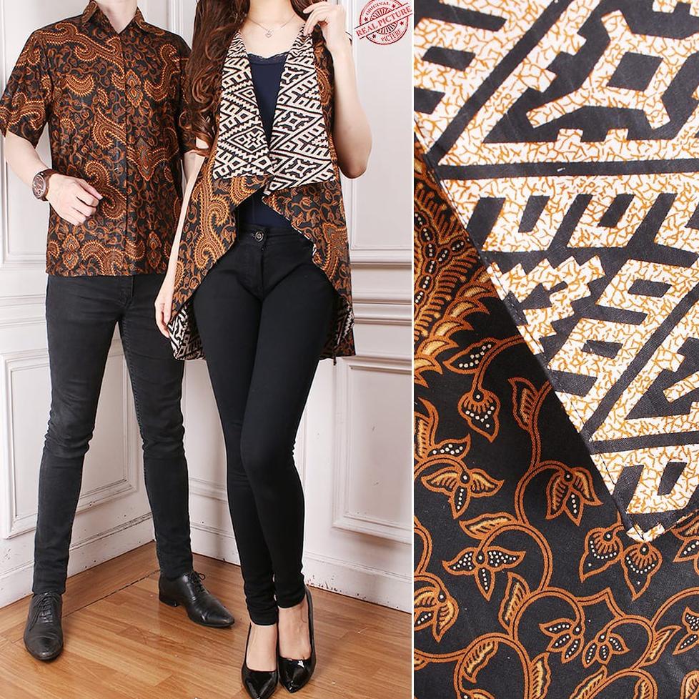 TERBAIK COUPLE PUTRIANI BOLERO ROMPI DAN KEMEJA BATIK PRIA