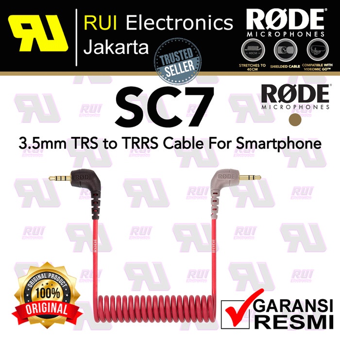 RODE SC7 3.5MM TRS TO TRRS PATCH CABLE