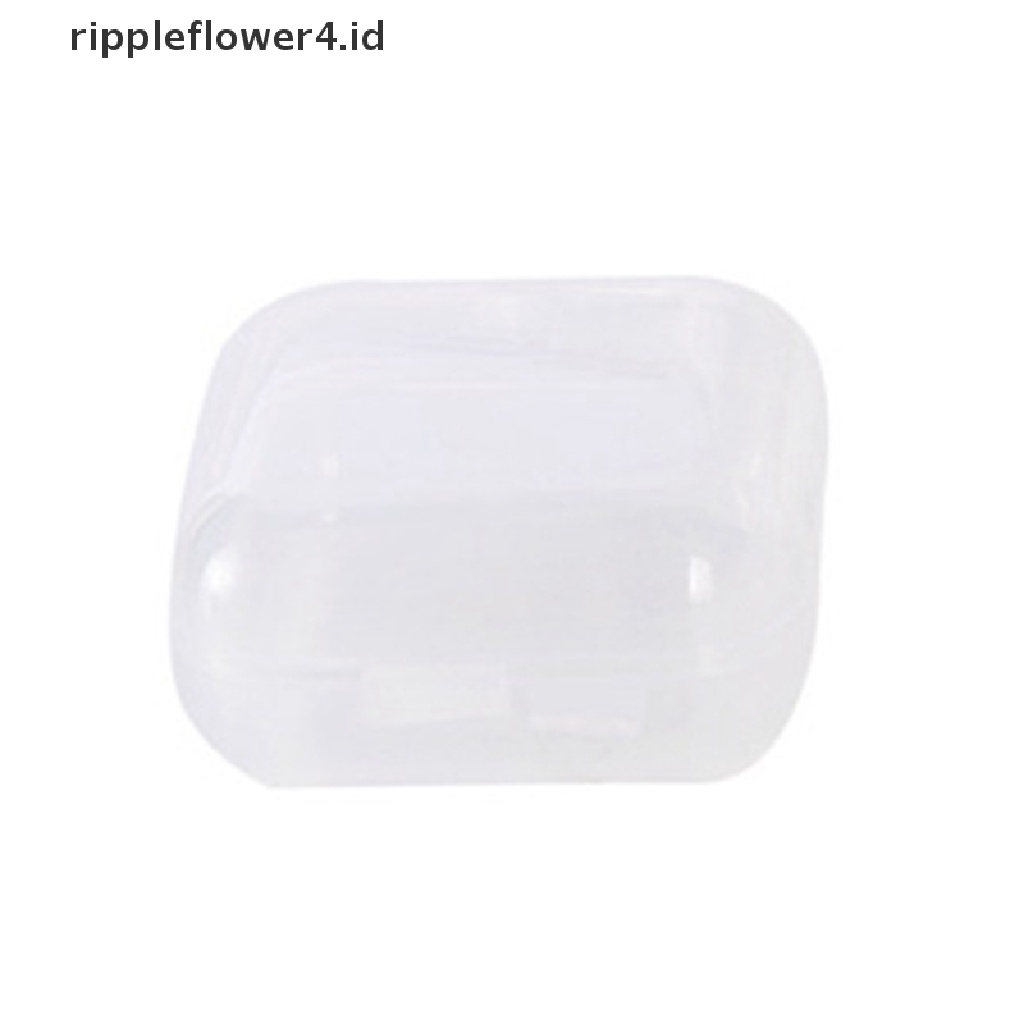 {rippleflower4.id} 10pcs Kotak Penyimpanan Mini Transparan Persegi Kotak Plastik Kosong Case Dengan Tutup Jewelry Packaging Storage for Tiny Bead Jewelry Earplugs Pills or Any Other Small Craft
