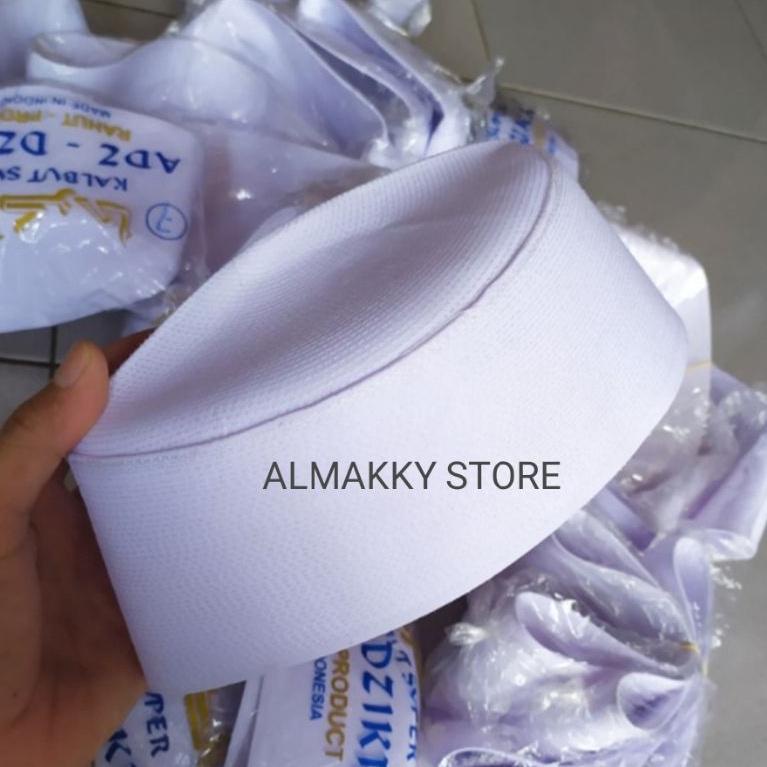 PECI PUTIH ADZ DZIKRO Kopiah Putih Polos Az Zikra Kalbut Peci Habib Bahar Topi Peci Batok Peci Adzik