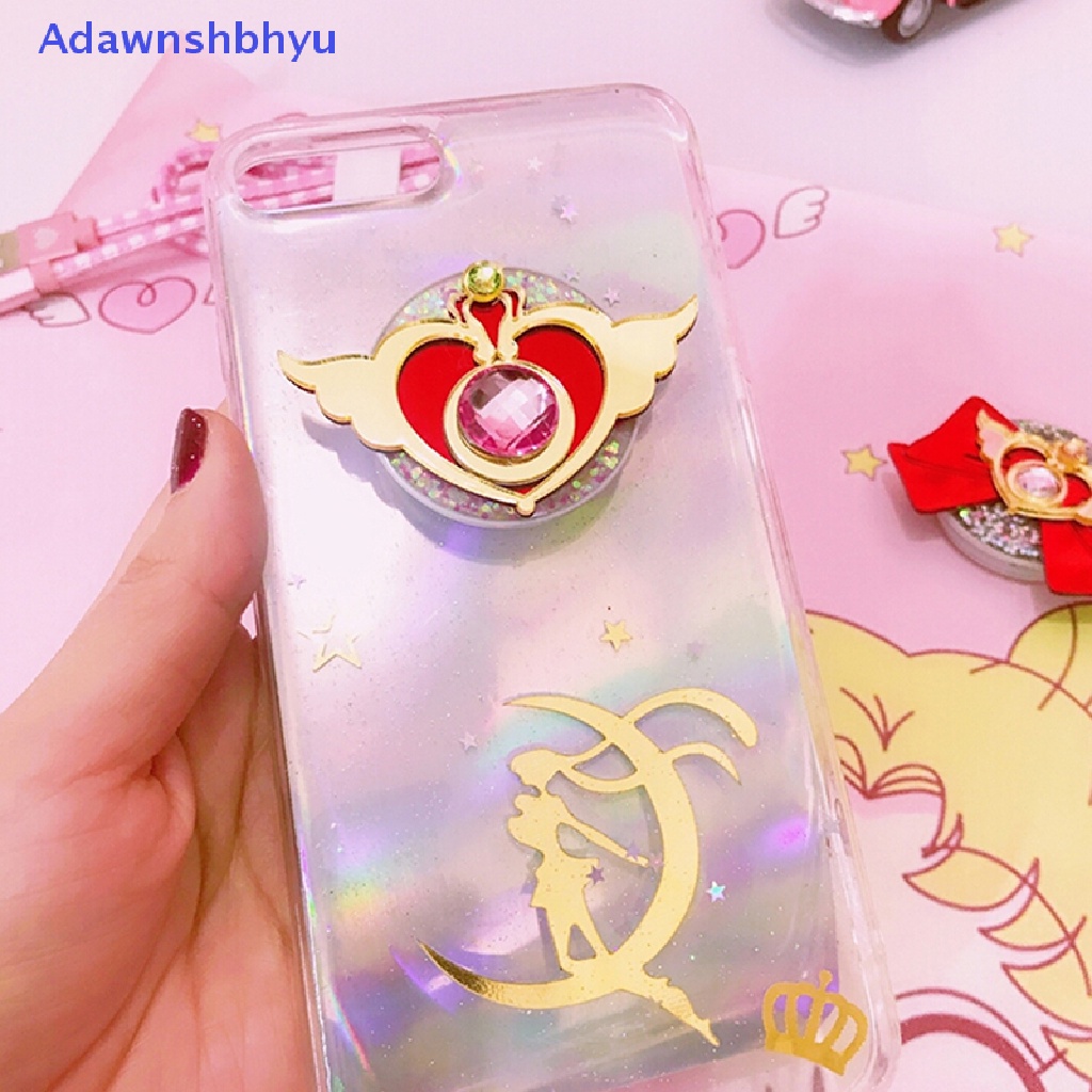 Adhyu Universal Sailor Moon Phone Stretch Kartun Jari Cincin Holder Socket ID